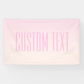 ピンクからピーチへのサンセットオンブル カスタマイズ可能なテキスト付き 横断幕 (横)