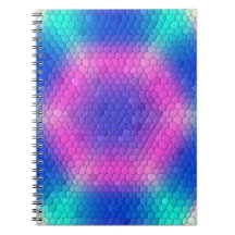 ピンクからブルーのホログラフィックマーメイドスケール六角