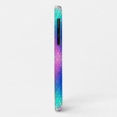 ピンクからブルーのホログラフィックマーメイドスケール六角 Case-Mate iPhoneケース (裏面/左)