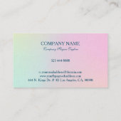 ピンクからブルーの背グラデーション景 名刺 (裏面)