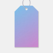 ピンクからブルーへの贈り物のラベル(グレーの文字列) ギフトタグ (裏面)