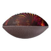 ピンクから火の色に向かうとがった茶色の曲線 アメリカンフットボール (回転90)