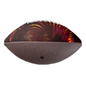 ピンクから火の色に向かうとがった茶色の曲線 アメリカンフットボール (回転270)