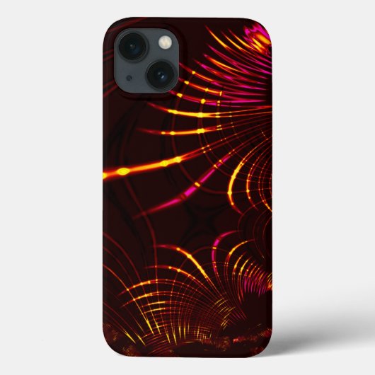 ピンクから炎の色まで尖った淡い茶色のカーブ Case-Mate iPhoneケース (裏面)