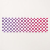 ピンクから紫のオムレパター市松模様にン ヨガマット (正面(横))