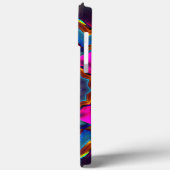 ピンクから色の花または万華鏡のように千変万化するパターンの星 Case-Mate iPhoneケース (裏面 / 左)