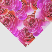 ピンクから赤のグラデーションバラ 薄葉紙 (詳細)