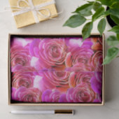 ピンクから赤のグラデーションバラ 薄葉紙 (ギフト)