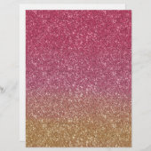 ピンクから金ゴールドグラデーショングリッタールックアーツ&クラフト紙 (正面/裏面)