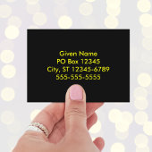 ピンクから黄色の円モザイク 名刺