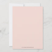 ピンクかわいいよくはしゃぐフローラアーチ赤ちゃんシャワー 招待状 (裏面)