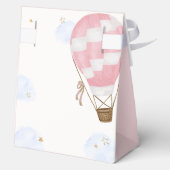ピンクかわいいアドベンチャーホットエアバルーン赤ちゃんシャワー フェイバーボックス (裏面)