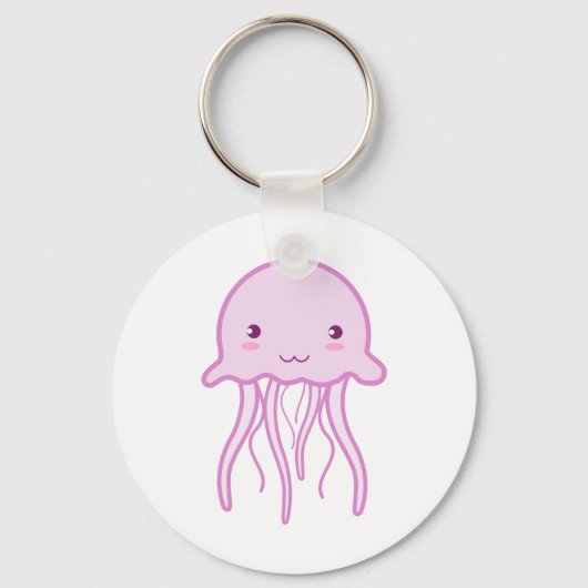 ピンクかわいいクラゲ キーホルダー (正面)