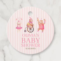 ピンクかわいいサーカスカーニバルテディベアーベイビーシャワー