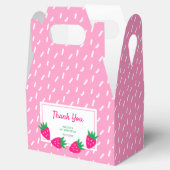 ピンクかわいいストロベリーガール誕生日ありがとう フェイバーボックス (オープン)