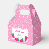 ピンクかわいいストロベリーガール誕生日ありがとう フェイバーボックス (正面サイド)