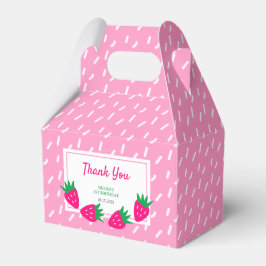 ピンクかわいいストロベリーガール誕生日ありがとう フェイバーボックス