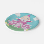ピンクかわいいハンプティ・ダンプティ赤ちゃんシャワー ペーパープレート (アングル)