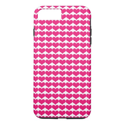 ピンクかわいいハートパターンタフiPhone 7プラスケース Case-Mate iPhoneケース (裏面)