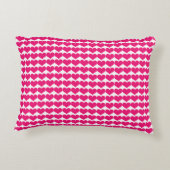 ピンクかわいいハート柄の枕 アクセントクッション (裏面)