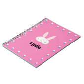 ピンクかわいいバニー手帳 ノートブック (左側)