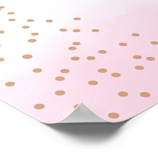 ピンクかわいいバレリーナシューズボウウェルカムベビーシャワー ポスター (角)