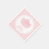 ピンクかわいいバレリーナツツツチガールベビーシャワー用品 スタンダードカクテルナプキン (角)