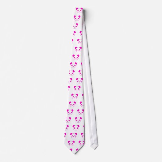 ピンクかわいいパンダベア ネクタイ (正面)