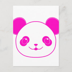 ピンクかわいいパンダベア ポストカード