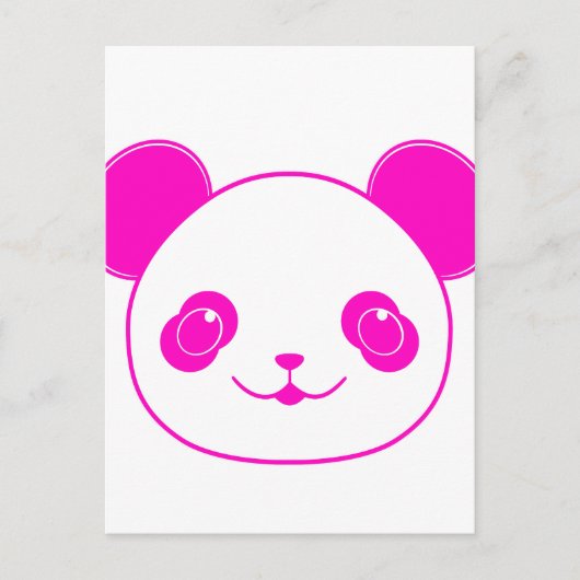 ピンクかわいいパンダベア ポストカード (正面)