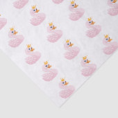 ピンクかわいいプリンセスススワン白い誕生日の女の子 薄葉紙 (詳細)