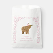 ピンクかわいいボホホーホーホーホーホーフローラガールベビーシャワー フェイバーバッグ (正面)