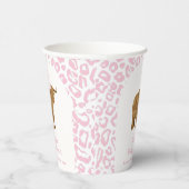 ピンクかわいいボホホーホーホーホーホーフローラガールベビーシャワー 紙コップ (右)