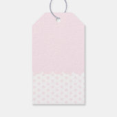 ピンクかわいいモダン水玉模様ユニコーン赤ちゃん ギフトタグ (裏面)
