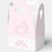 ピンクかわいいモダン水玉模様ユニコーン赤ちゃん フェイバーボックス (見開き)