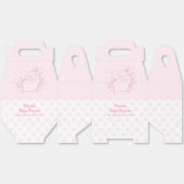 ピンクかわいいモダン水玉模様ユニコーン赤ちゃん フェイバーボックス (見開き)