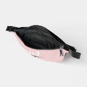 ピンクかわいいモノグラム名少女の脚本 ファニーパック (見開き)