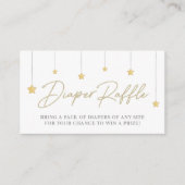 ピンクかわいいユニコーン赤ちゃんシャワーおむつラッフルカード エンクロージャーカード (正面)