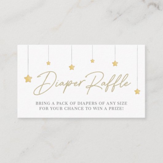 ピンクかわいいユニコーン赤ちゃんシャワーおむつラッフルカード エンクロージャーカード (正面)