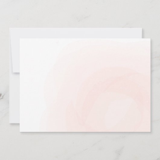 ピンクかわいい動物のマスクを使ったバーチャル赤ちゃんシャワー 招待状 (裏面)