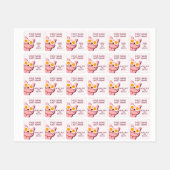 ピンクかわいい女パーソナライズされたの子の洋服のラベル ラベル (シート)