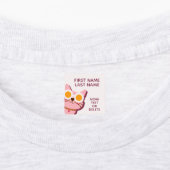 ピンクかわいい女パーソナライズされたの子の洋服のラベル ラベル (貼付)