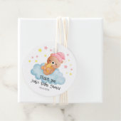 ピンクかわいい小さなクマの赤ちゃんシャワー フェイバータグ (インサイチュ)