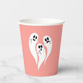 ピンクかわいい幽霊 紙コップ