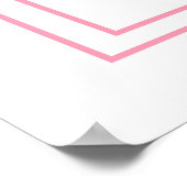 ピンクかわいい弓女の子の赤ちゃんシャワーへようこそ ポスター (角)