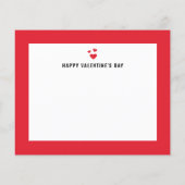 ピンクかわいい引用文オンハートバレンタインデーのカード (裏面)