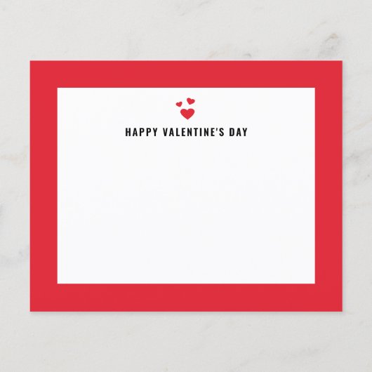 ピンクかわいい引用文オンハートバレンタインデーのカード (裏面)