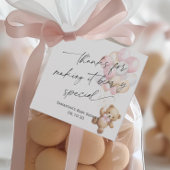 ピンクかわいい我々は女の子のシャワーモダンを待つことができる フェイバータグ