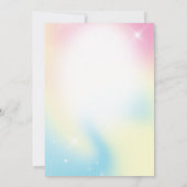 ピンクかわいい日記の誕生日 招待状 (裏面)