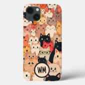 ピンクかわいい暖かすぎる猫たちの名前をカスタムする Case-Mate iPhoneケース (裏面)